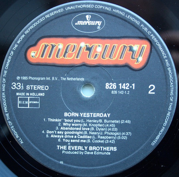 Everly Brothers - Born Yesterday (LP) 41880