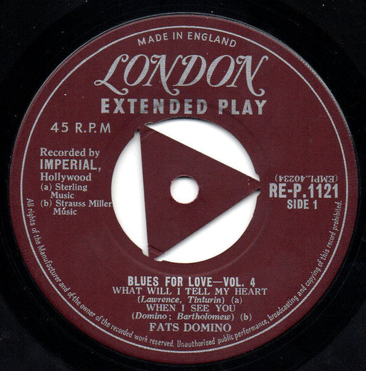 Fats Domino - Blues For Love Volume 4 40442 Vinyl Singles EP Vinyl Goed / Hoes Generic