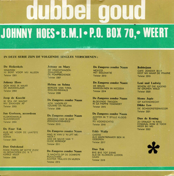 Slome Japie / Dikke Leo - Op Katendrecht 15498 16624 32357 Vinyl Singles Vinyl Goed / Hoes Goed