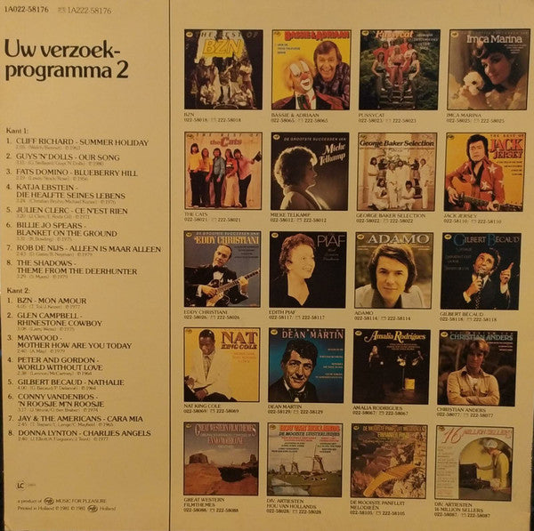 Various - Uw Verzoekprogramma 2 (LP) Vinyl LP Vinyl Goed / Hoes Goed