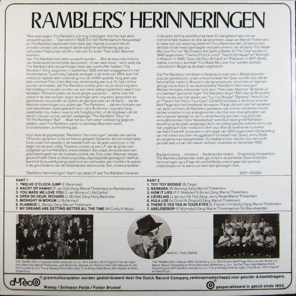 Ramblers - Ramblers' Herinneringen (LP) 48974 Vinyl LP Vinyl Goed / Hoes Goed