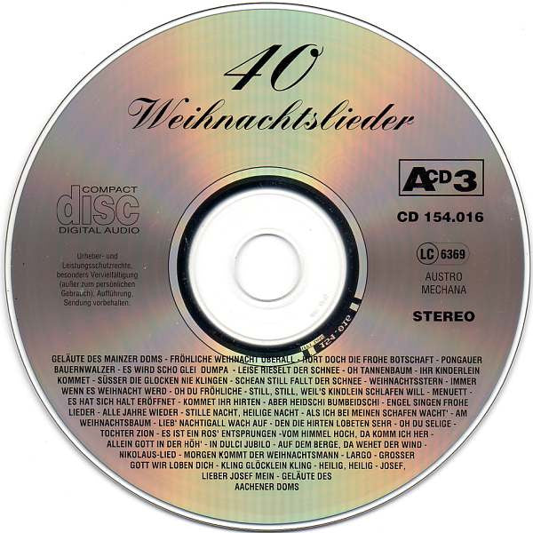 Various - Alle Jahre Wieder - 40 Weihnachtslieder (CD) 70625 Compact Disc Goede Staat