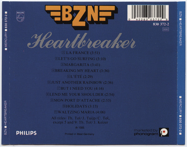 BZN - Heartbreaker (CD) 70646 Compact Disc Goede Staat