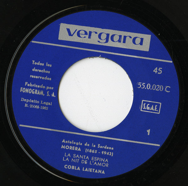 Cobla Laietana / Morera – Antología De La Sardana – Morera (EP) 29614