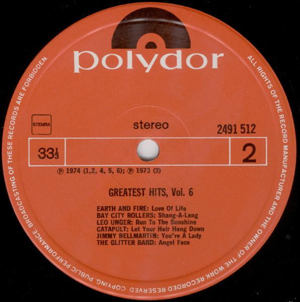 Various - Greatest Hits Vol. 6 (LP) 50334 Vinyl LP Vinyl Goed / Hoes Goed