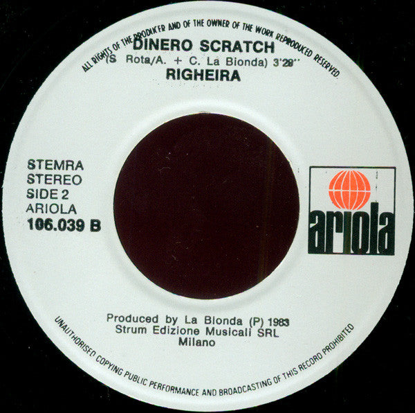 Righeira - No Tengo Dinero 37673 Vinyl Singles Vinyl Goed / Hoes Goed