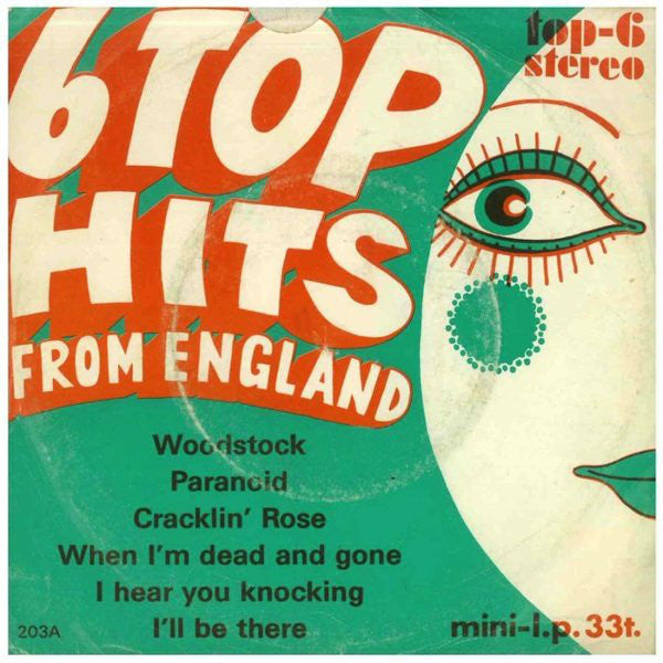 Various - 6 Top Hits From England (33 ⅓ RPM) 11908 Vinyl Singles Vinyl Goed / Hoes Goed