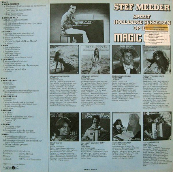 Stef Meeder - Stef Meeder Speelt Hollandse Suksessen Op Het Magic Organ (LP) 50564 Vinyl LP B-Keus (B)