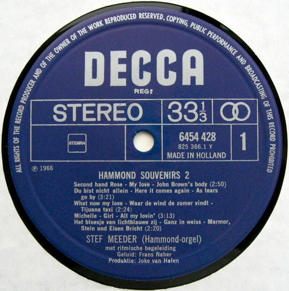Stef Meeder - Hammond Souvenirs Part 2 (LP) 49200