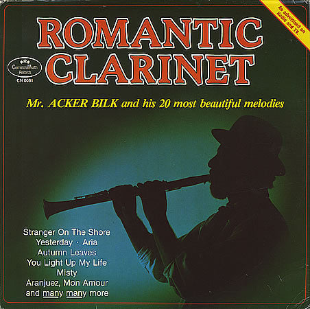 Acker Bilk - Romantic Clarinet (LP) Vinyl LP Vinyl Zeer Goed / Hoesje Goed "VINYLSINGLES.NL"