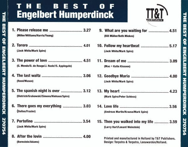 Engelbert Humperdinck - The Best Of (CD) Compact Disc Vinyl Goed / Hoes Goed
