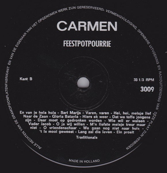 Unknown Artist - Feestpotpourrie (LP) 45006 Vinyl LP Vinyl Goed / Hoes Goed