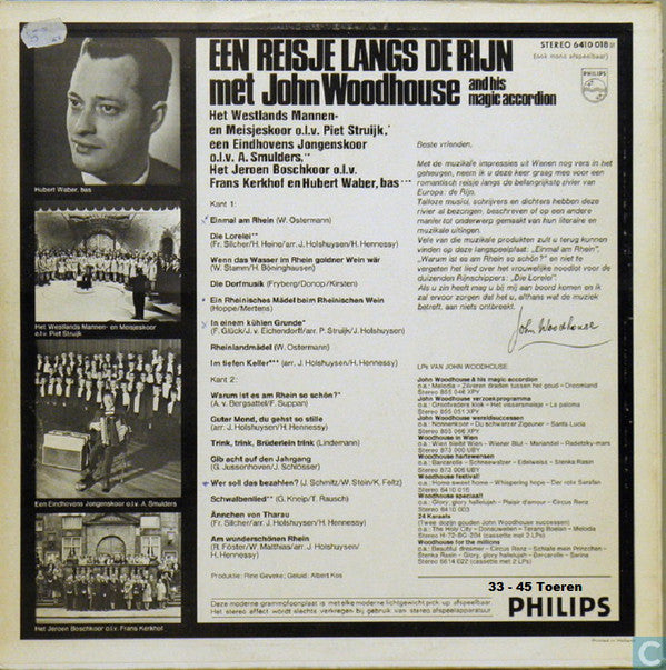John Woodhouse - Een Reisje Langs De Rijn (LP) 42354 Vinyl LP Vinyl Goed / Hoes Goed