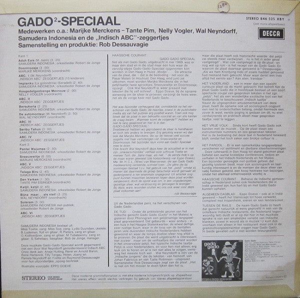 Various - Gado² - Speciaal (LP) 48347 Vinyl LP Vinyl Goed / Hoes Goed