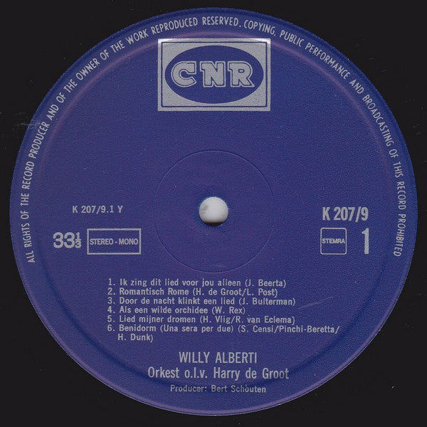 Willy Alberti - Ik Zing Dit Lied Voor Jou Alleen (LP) 49088 Vinyl LP Vinyl Goed / Hoes Goed