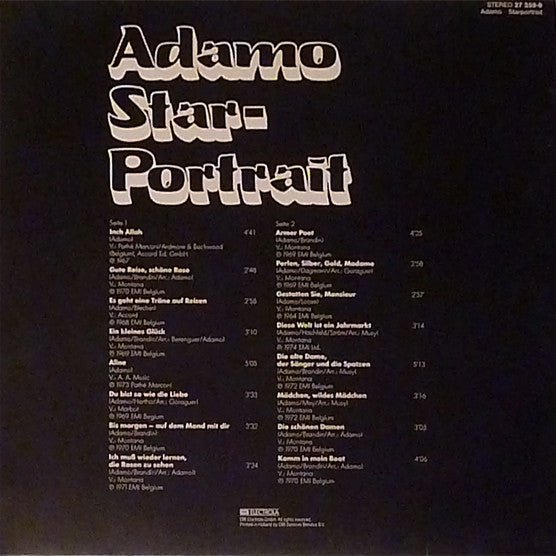 Adamo - Starportrait (LP) 50038 Vinyl LP Vinyl Goed / Hoes Goed