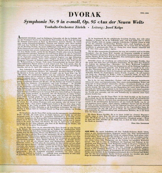 Antonín Dvořák, Tonhalle-Orchester Zürich - Symphonie Aus Der Neuen Welt (LP) 50950