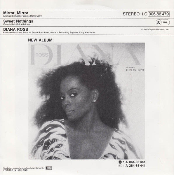 Diana Ross - Mirror Mirror 03058 Vinyl Singles Vinyl Goed / Hoes Goed