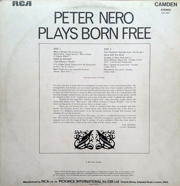 Peter Nero – Peter Nero spielt Born Free und andere (LP) 41307