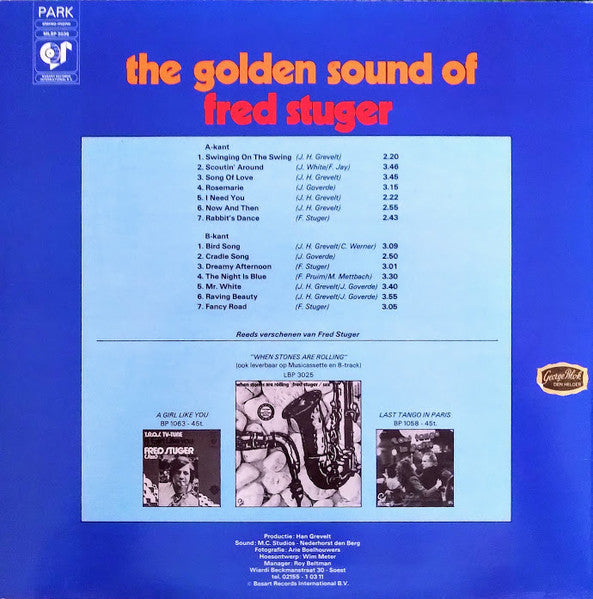 Fred Stuger - The Golden Sound Of Fred Stuger (LP) Vinyl LP Vinyl Zeer Goed / Hoesje Goed "VINYLSINGLES.NL"