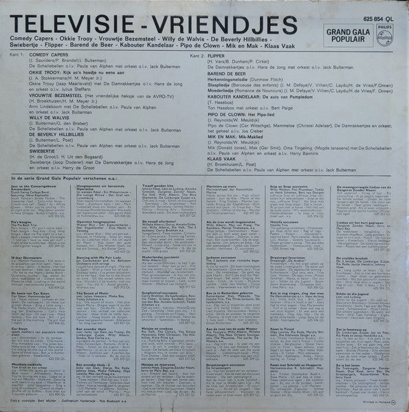 Various - Televisie-Vriendjes (LP) 46403 (B) Vinyl LP Vinyl Goed / Hoes Goed