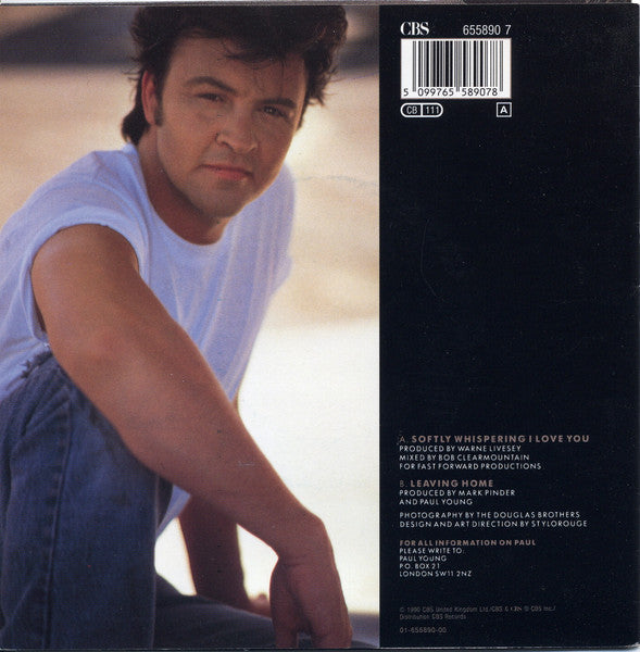 Paul Young - Softly Whispering I Love You 33329 Vinyl Singles Vinyl Goed / Hoes Goed