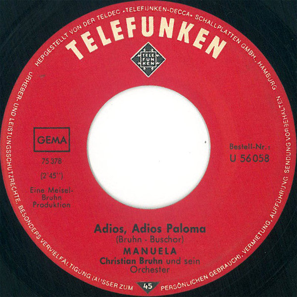 Manuela - Bobby ... (Ein Kleiner Hund Mit Braunen Augen) 25904 Vinyl Singles Vinyl Goed / Hoes Goed