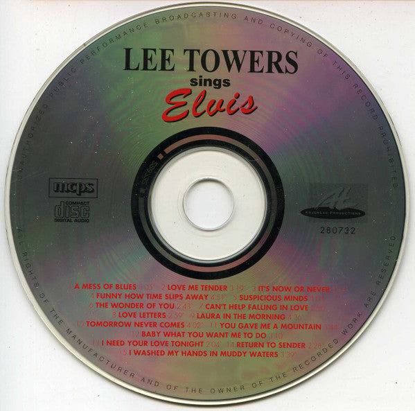 Lee Towers - Lee Towers Sings Elvis (CD) 70580 Compact Disc Goede Staat