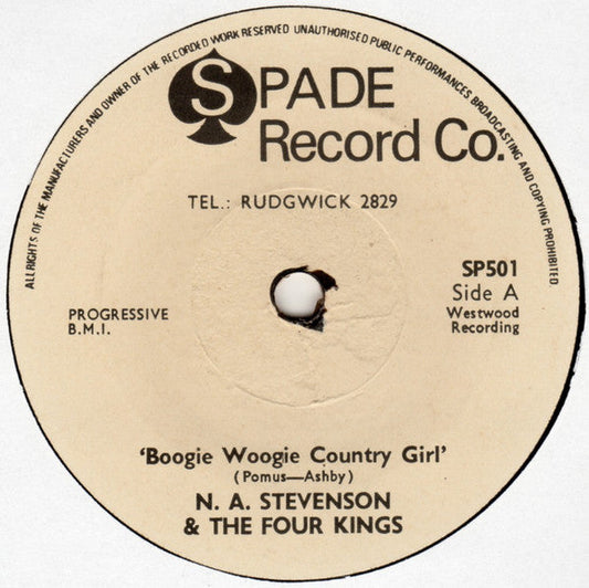 N.A. Stephenson & The Four Kings - Boogie Woogie Country Girl 39207 Vinyl Singles Vinyl Goed / Hoes Generic