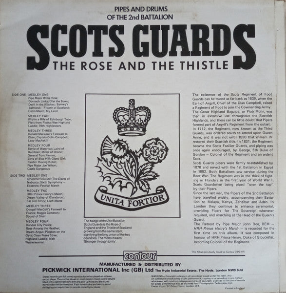 Pipes And Drums Of The Scots Guards - The Rose And The Thistle (LP) 50842 Vinyl LP Vinyl Goed / Hoes Goed