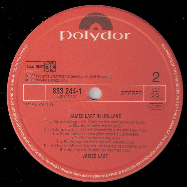 James Last - In Holland (LP) Vinyl LP Vinyl Goed / Hoes Goed