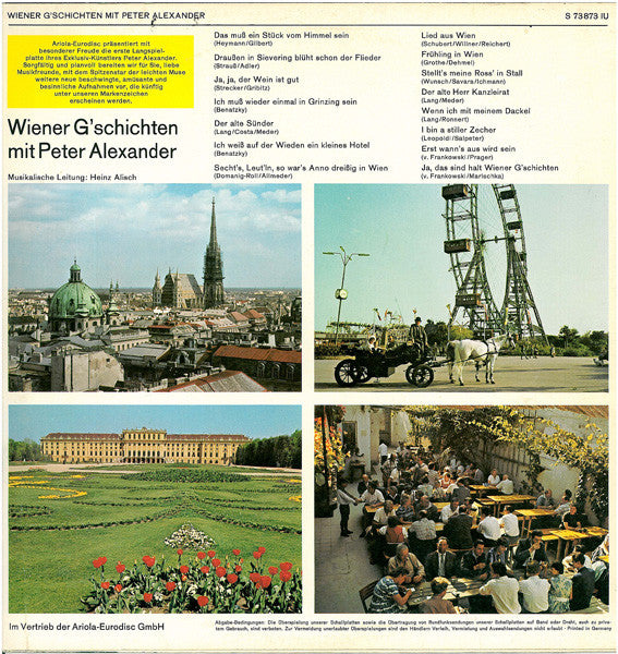 Peter Alexander - Wiener G'schichten Mit Peter Alexander (LP) 42391 Vinyl LP Vinyl Goed / Hoes Goed