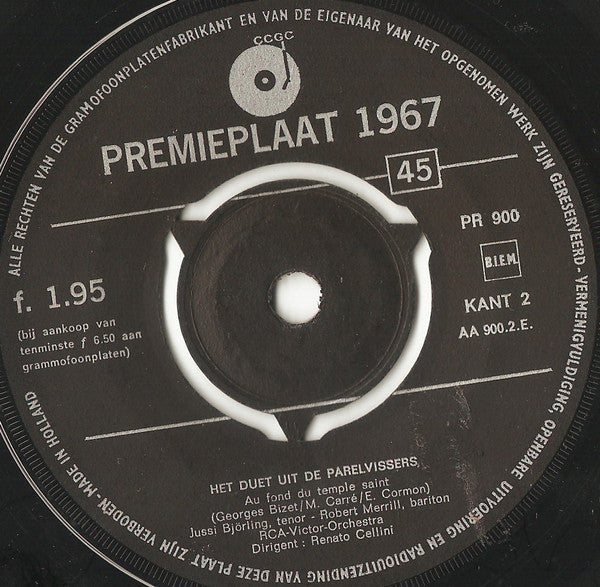 Various - Feestelijke Operette-Klanken / Het Duet Uit De Parelvissers 15526 Vinyl Singles EP Vinyl Goed / Hoes Goed