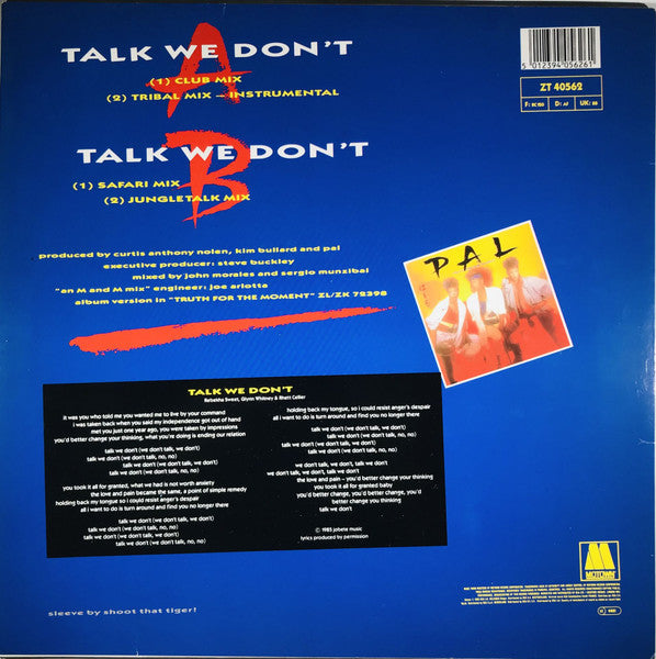 Pal - Talk We Don't (Maxi-Single) 42231 Maxi-Singles Vinyl Goed / Hoes Goed