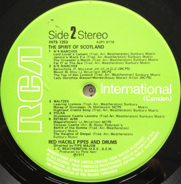 Red Hackle Pipes And Drums – The Spirit Of Scotland (LP) 46553