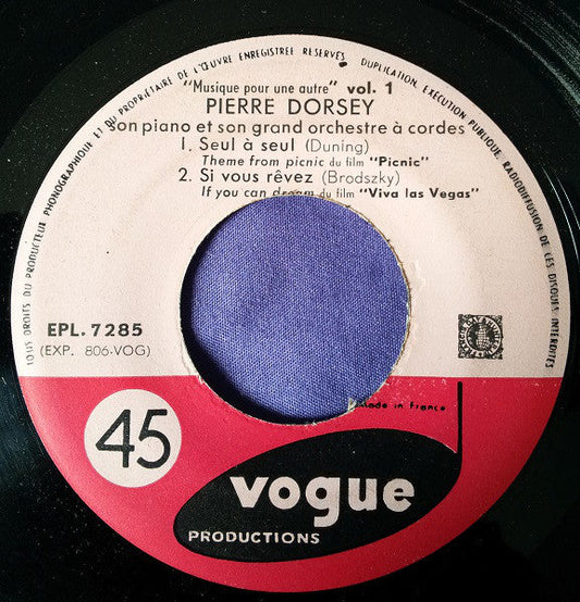 Pierre Dorsey Son Piano Et Son Orchestre A Corde - Musique Pour Une Autre...Vol 1 (EP) Vinyl Singles EP Vinyl Goed / Hoes Generic