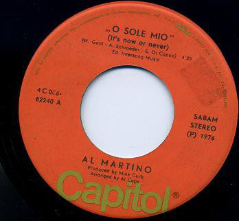 Al Martino - O Sole Mio (It's Now Or Never) 19542 Vinyl Singles Vinyl Goed / Hoes Goed