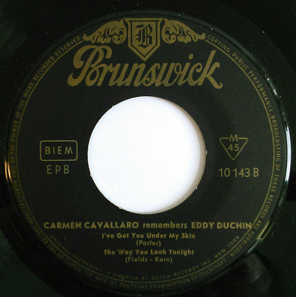 Carmen Cavallaro - Remembers Eddy Duchin 17694 Vinyl Singles EP Vinyl Goed / Hoes Goed