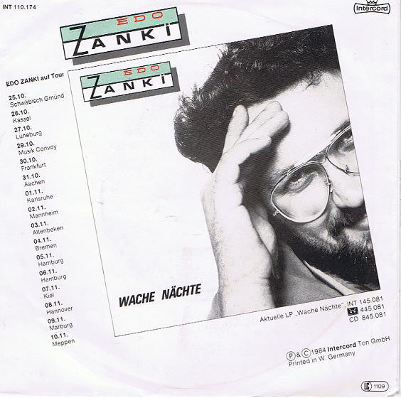 Edo Zanki - Der Grund Bist Du Vinyl Singles Vinyl Zeer Goed / Hoesje Goed "VINYLSINGLES.NL"