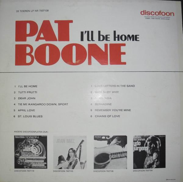 Pat Boone - I'll Be Home (LP) 49894 Vinyl LP Vinyl Goed / Hoes Goed