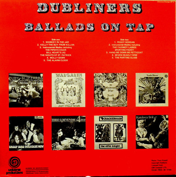 Dubliners - Ballads On Tap (LP) Vinyl LP Vinyl Zeer Goed / Hoesje Goed "VINYLSINGLES.NL"