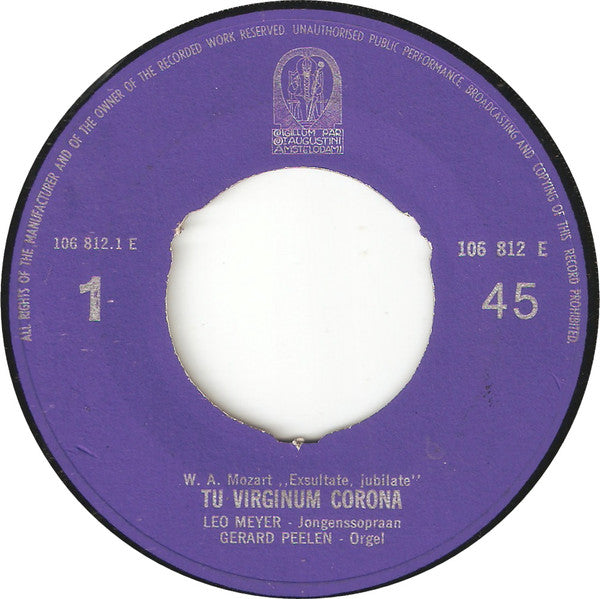 Leo Meyer - Tu Virginum Corona 17073 Vinyl Singles Vinyl Goed / Hoes Goed