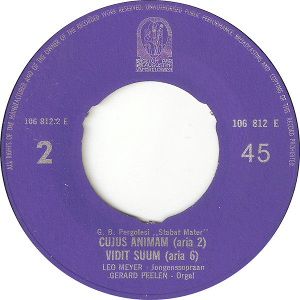 Leo Meyer - Tu Virginum Corona 17073 Vinyl Singles Vinyl Goed / Hoes Goed