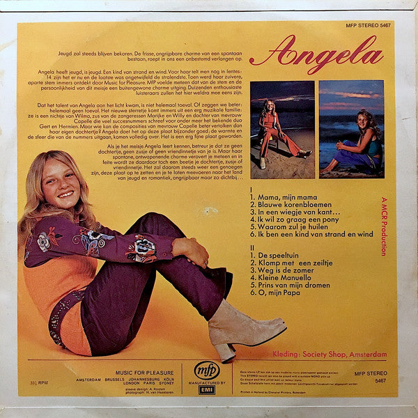 Angela - Angela (LP) Vinyl LP Vinyl Zeer Goed / Hoesje Goed "VINYLSINGLES.NL"