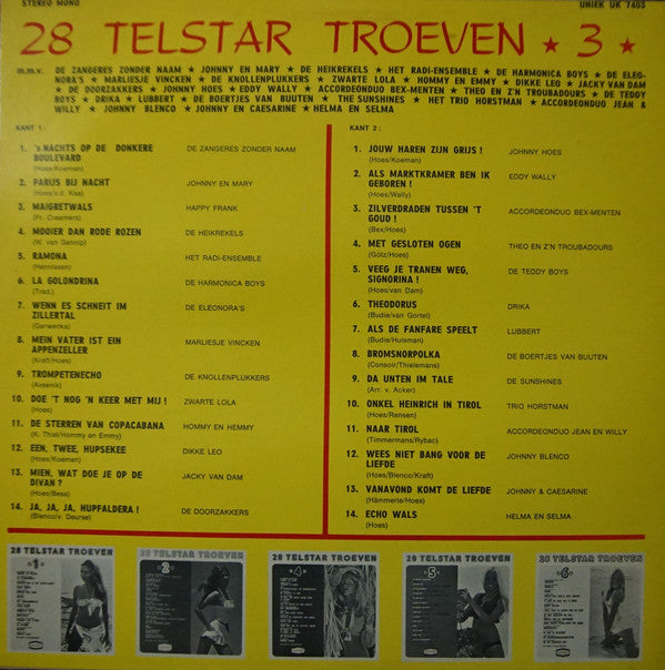 Various - 28 Telstar Troeven 3 (LP) 43583 Vinyl LP Vinyl Goed / Hoes Goed