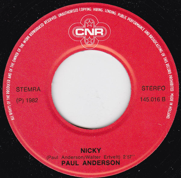 Paul Anderson - Ik Blijf Bij Jou 34601 Vinyl Singles Vinyl Goed / Hoes Goed