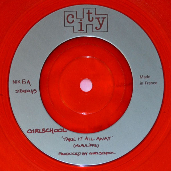 Girlschool - Take It All Away (Red Vinyl) 11470 Vinyl Singles Vinyl Goed / Hoes Goed