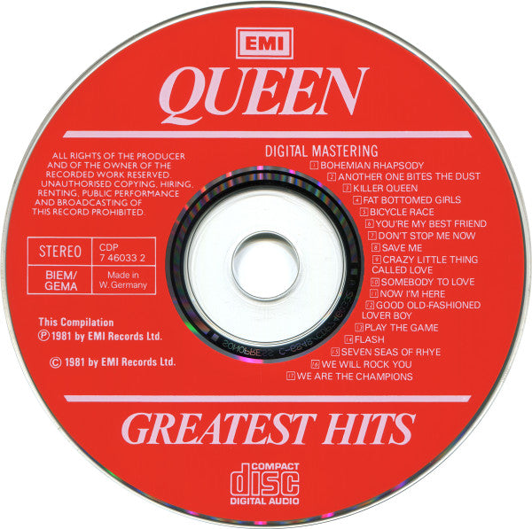 Queen - Greatest Hits (CD) 70588 Compact Disc Goede Staat