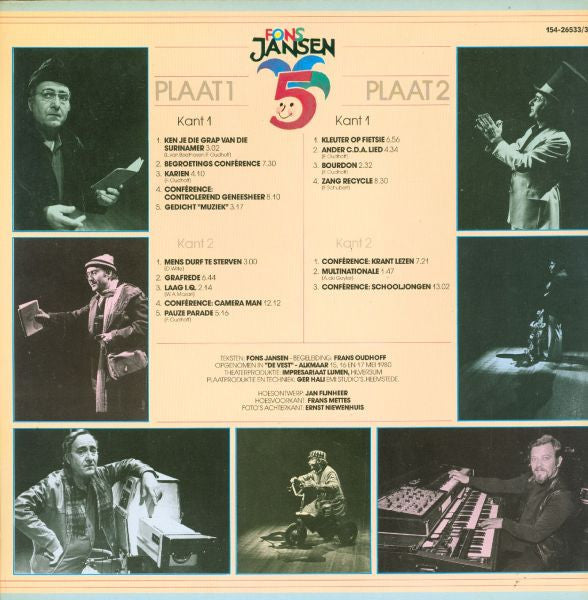 Fons Jansen (LP) 45342 Vinyl LP Dubbel Vinyl Goed / Hoes Goed