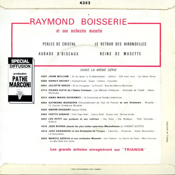 Raymond Boisserie - Perles De Cristal 15723 Vinyl Singles EP Vinyl Goed / Hoes Goed